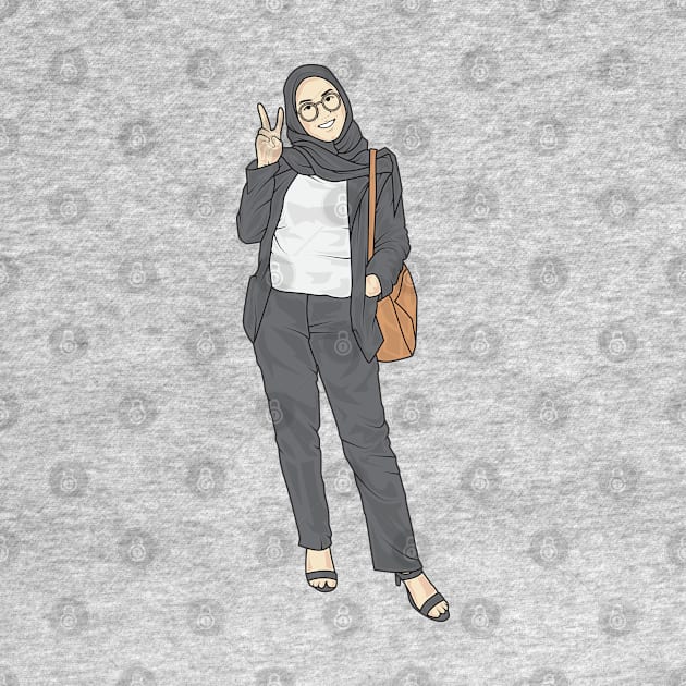 Hijabi Office Lady by crissbahari